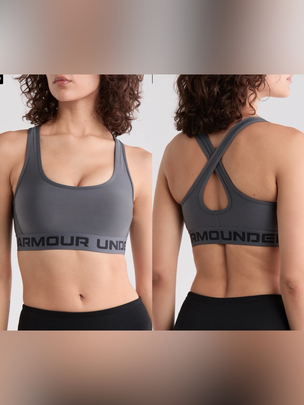 Armour Crossback Medium Impact Sports Bra size L